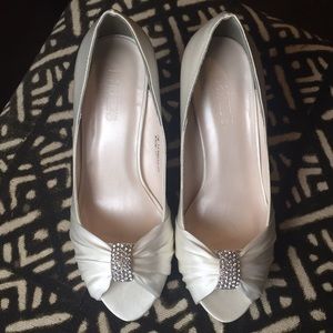 David’s Bridal Peeptoe Heels